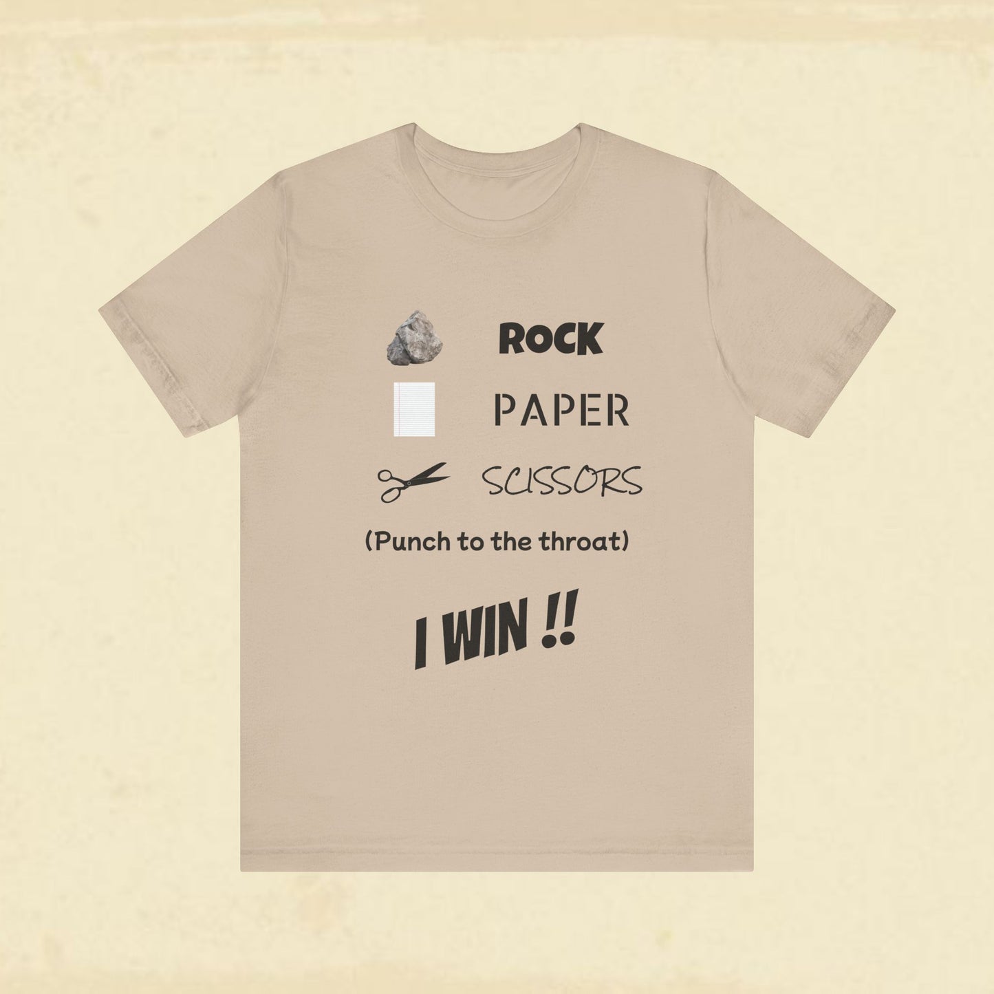 I Win! Rock Paper Scissors Tee