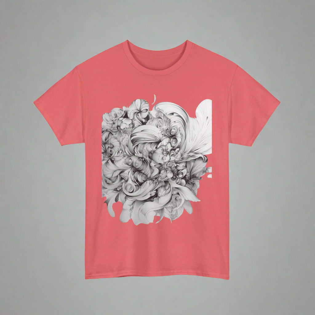 Unique Artistic Floral Unisex Heavy Cotton Tee