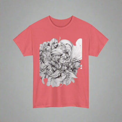 Unique Artistic Floral Unisex Heavy Cotton Tee