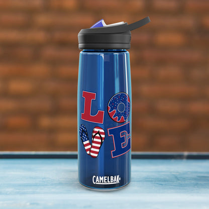 Patriotic Love Water Bottle - 20oz/25oz