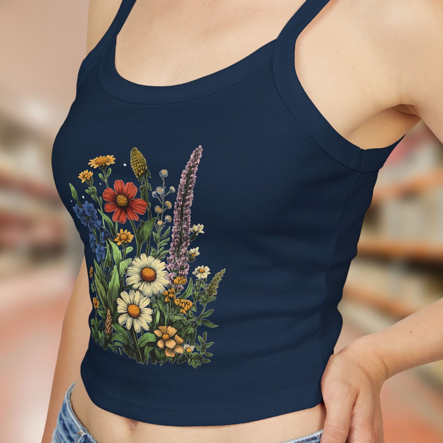 Wildflower Bouquet Strap Tank Top