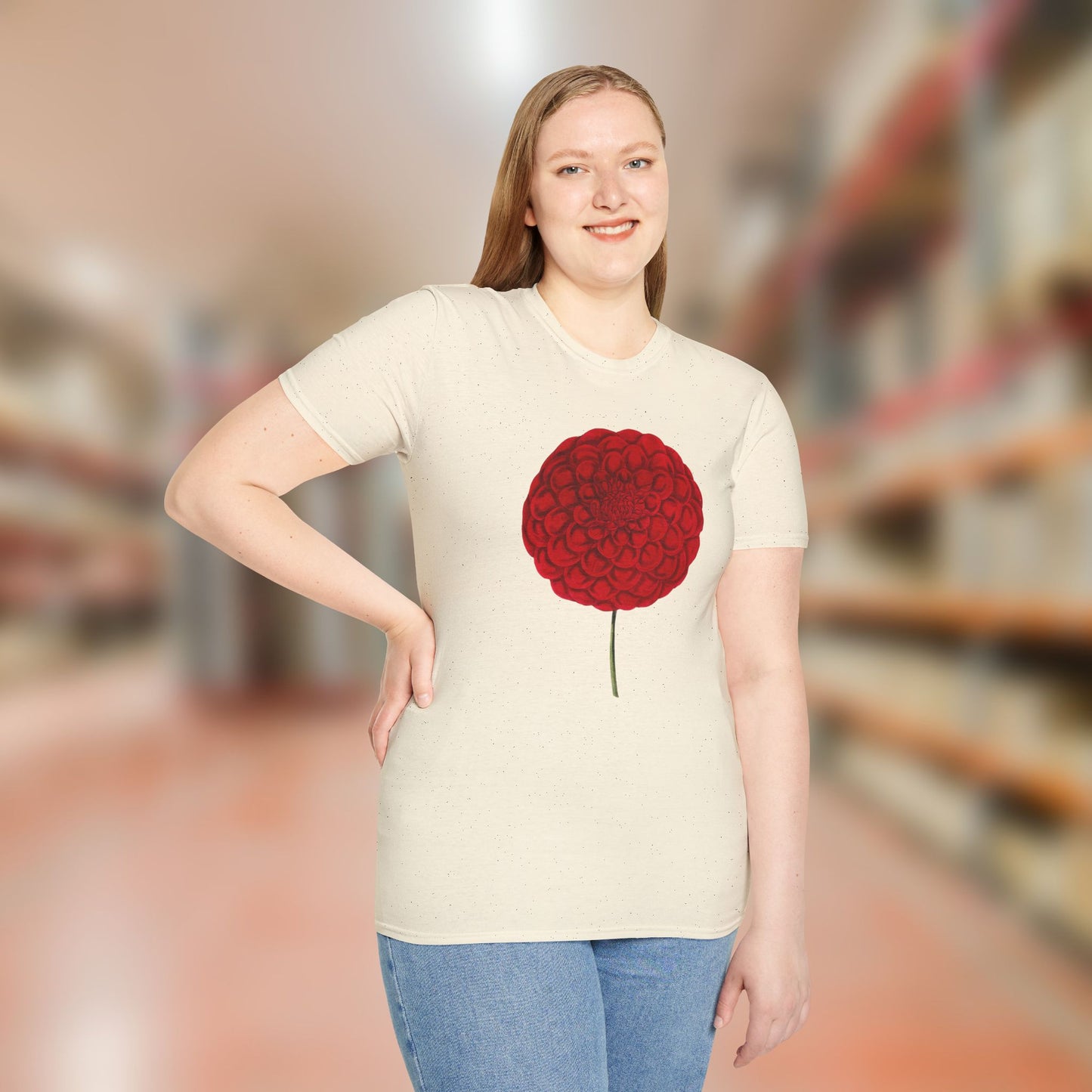 Red Dahlia Softstyle T-Shirt