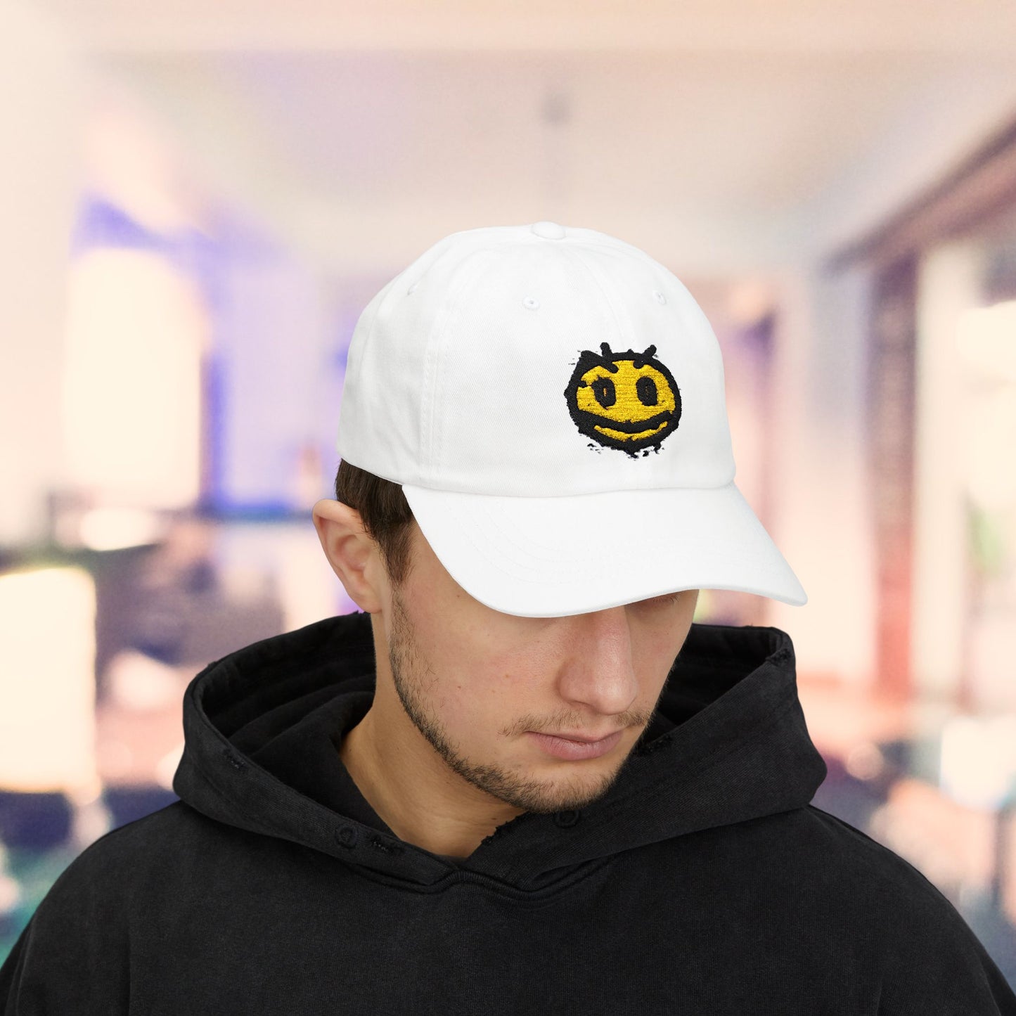 Irritated Smiley Classic Cap