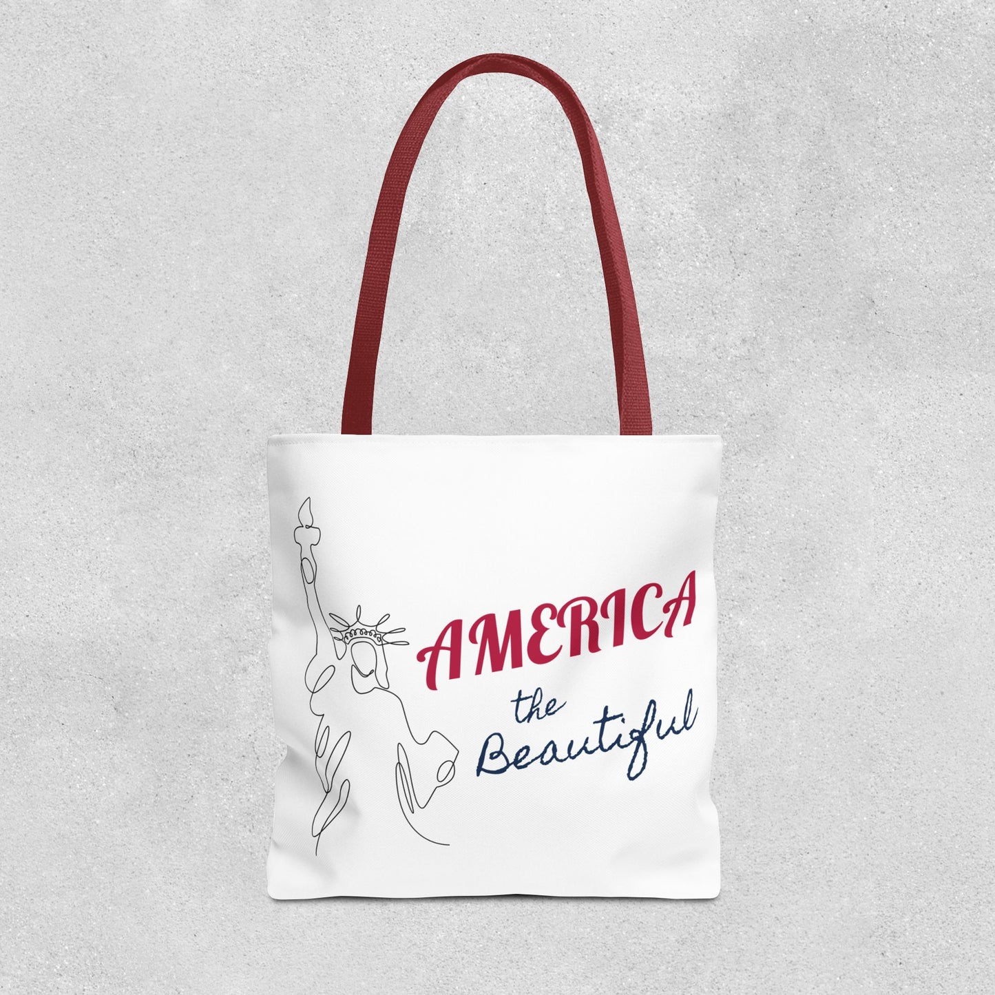 America the Beautiful Patriotic Tote Bag