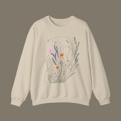 Floral Print Unisex Heavy Blend™ Crewneck Sweatshirt