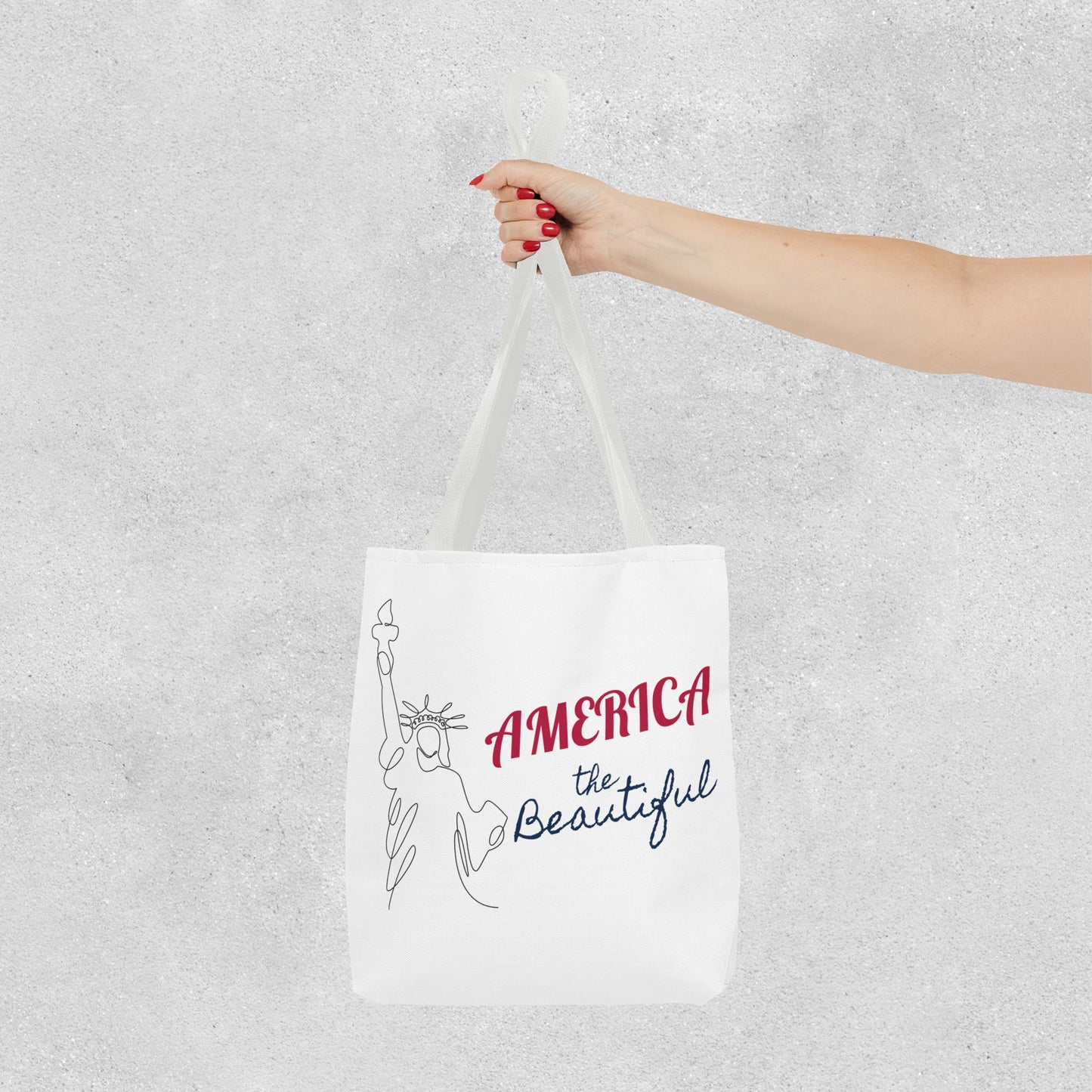 America the Beautiful Patriotic Tote Bag