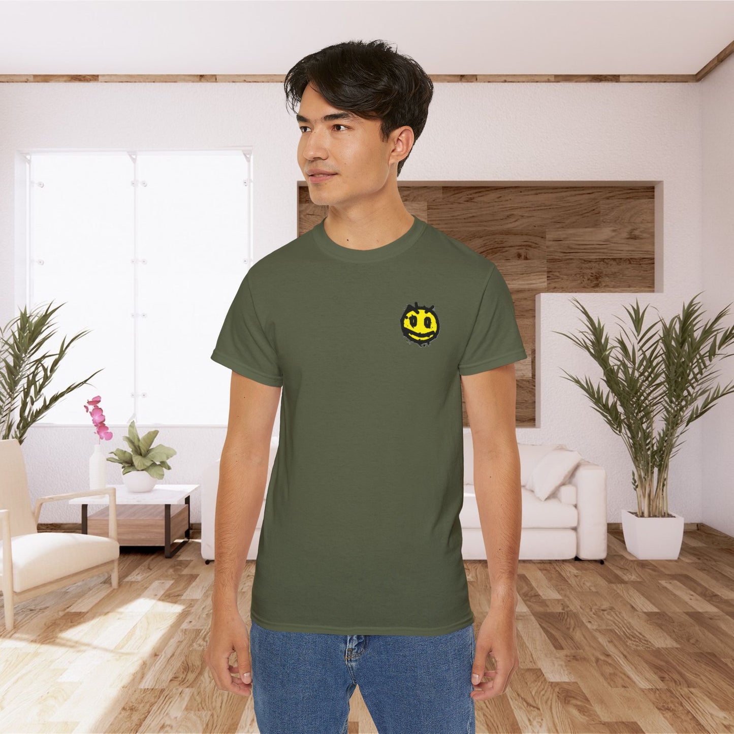 Irritated Smiley Face Cotton Tee