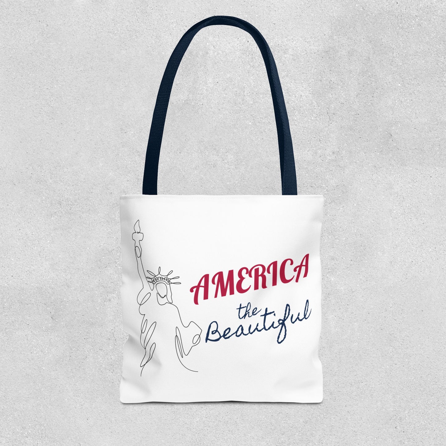 America the Beautiful Patriotic Tote Bag