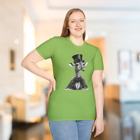 Vintage Giraffe Gentleman Softstyle T-Shirt