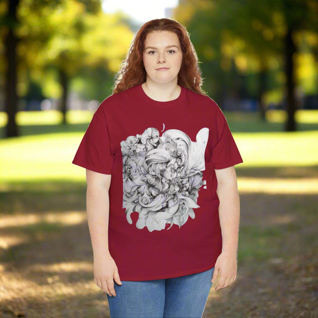 Unique Artistic Floral Unisex Heavy Cotton Tee