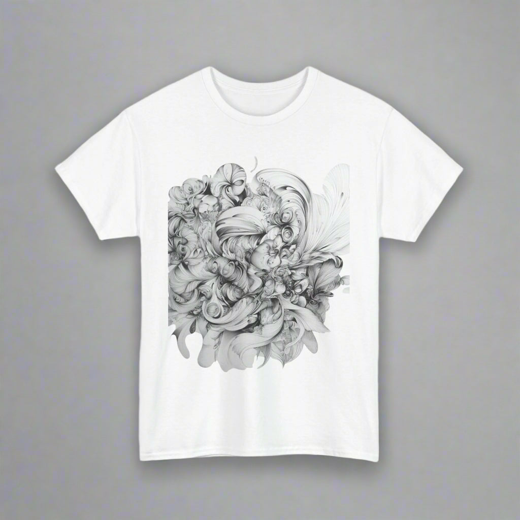 Unique Artistic Floral Unisex Heavy Cotton Tee