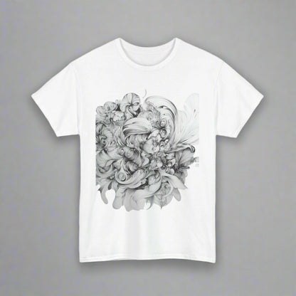 Unique Artistic Floral Unisex Heavy Cotton Tee