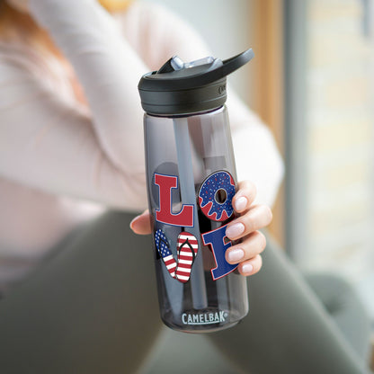 Patriotic Love Water Bottle - 20oz/25oz