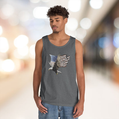 Eagle Flying Flag Heavy Cotton Tank Top
