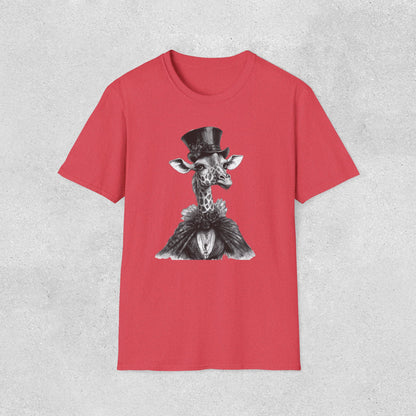 Vintage Giraffe Gentleman Softstyle T-Shirt
