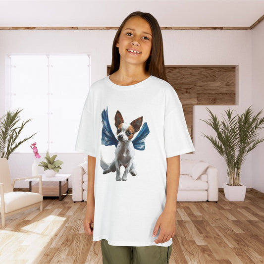 Adorable Dog Design Kids Cotton Tee