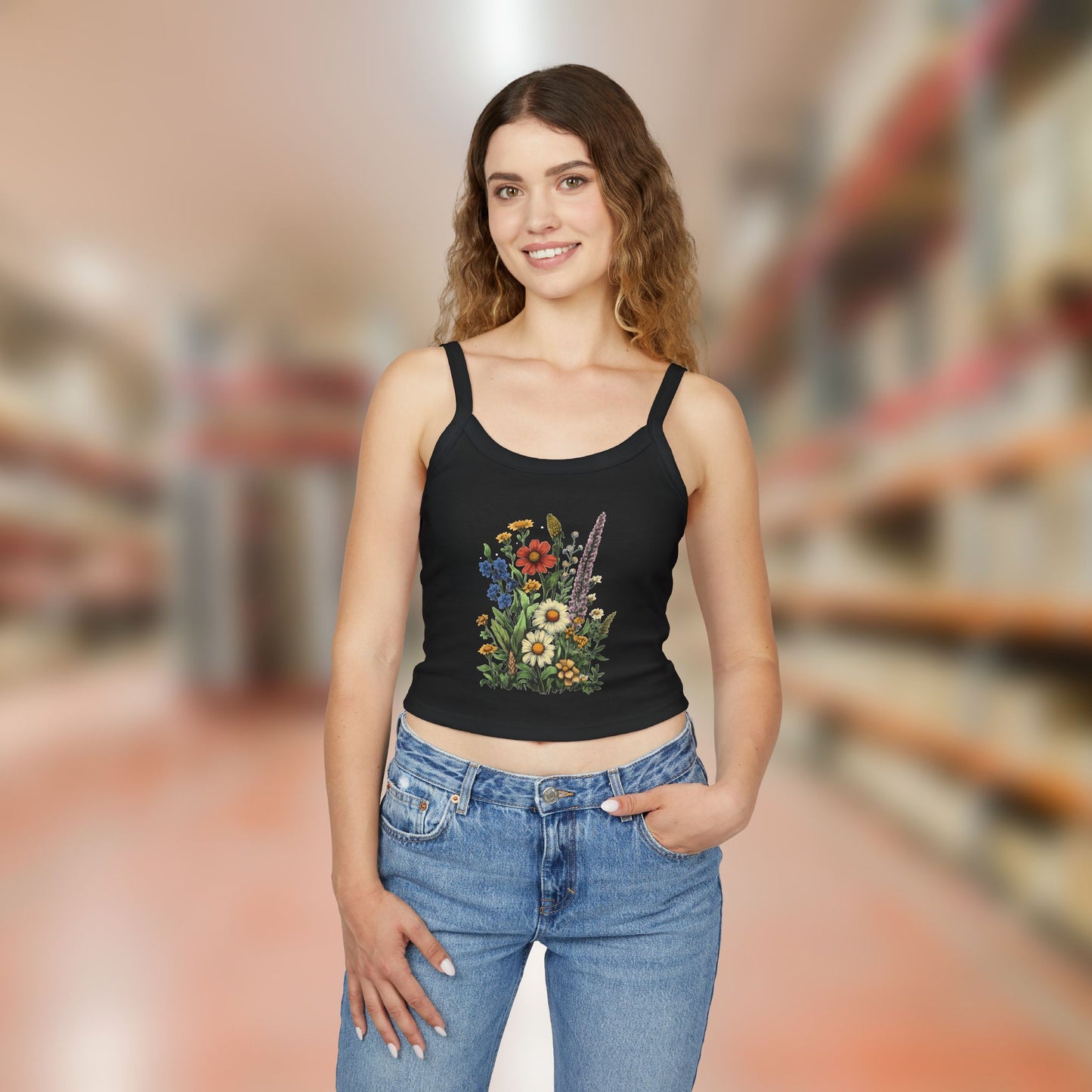 Wildflower Bouquet Strap Tank Top