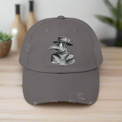 Beak Plague Mask Unisex Distressed Cap