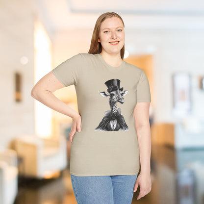 Vintage Giraffe Gentleman Softstyle T-Shirt