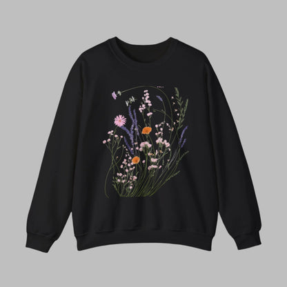 Floral Print Unisex Heavy Blend™ Crewneck Sweatshirt