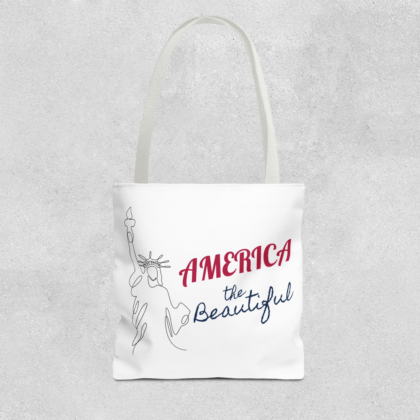 America the Beautiful Patriotic Tote Bag