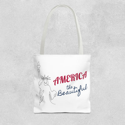 America the Beautiful Patriotic Tote Bag