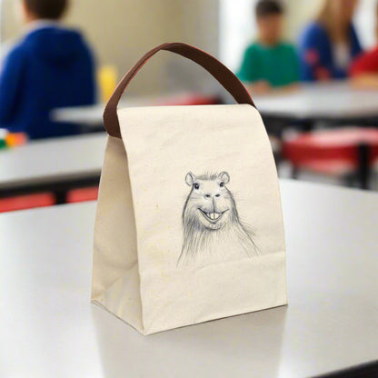 Cute Capybara Canvas Lunch Bag