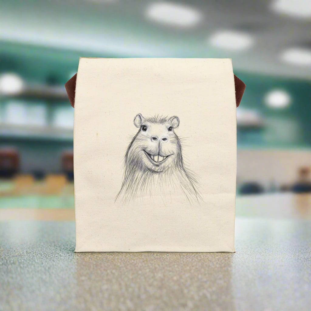 Cute Capybara Canvas Lunch Bag