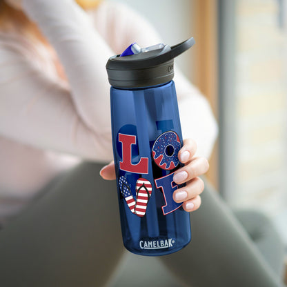Patriotic Love Water Bottle - 20oz/25oz
