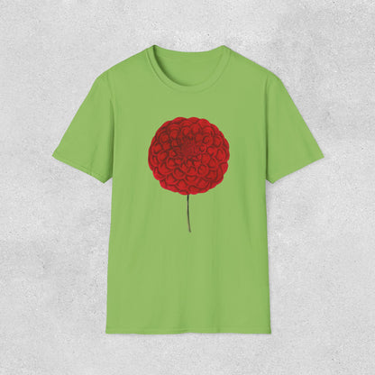 Red Dahlia Softstyle T-Shirt