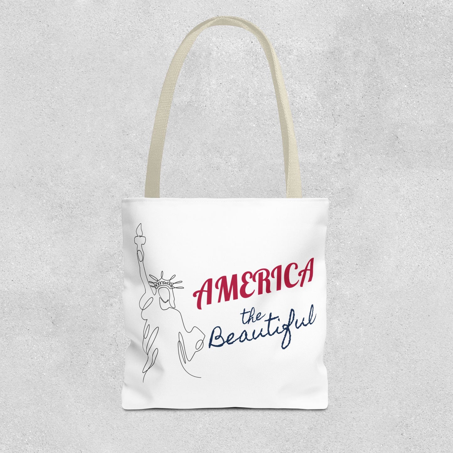 America the Beautiful Patriotic Tote Bag