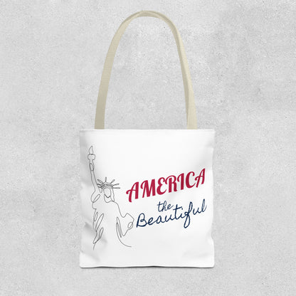America the Beautiful Patriotic Tote Bag