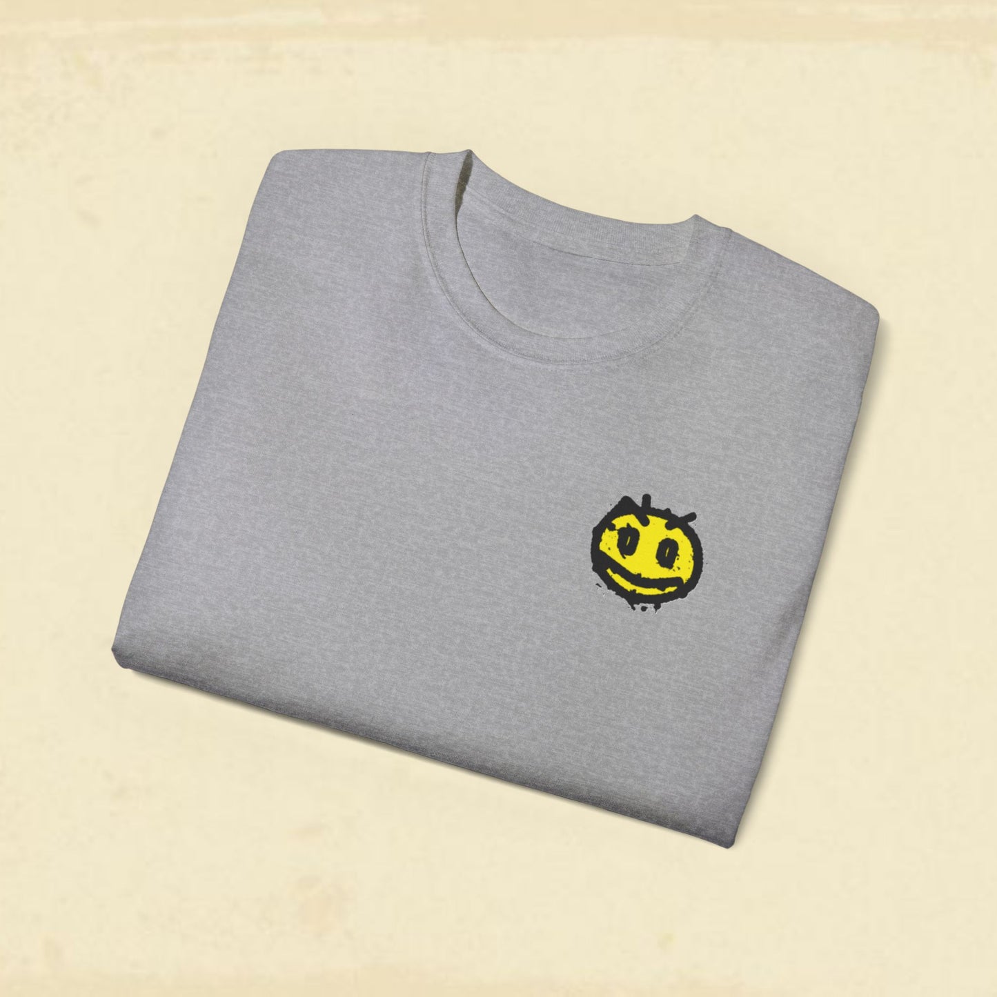 Irritated Smiley Face Cotton Tee
