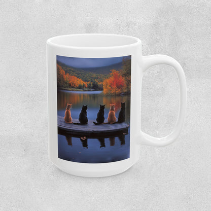 Peaceful Cat Lovers Ceramic Mug - 11oz & 15oz