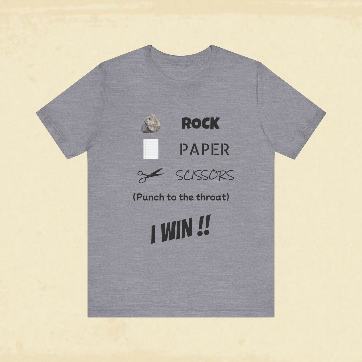 I Win! Rock Paper Scissors Tee