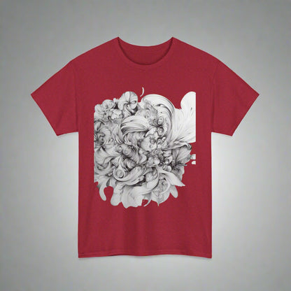 Unique Artistic Floral Unisex Heavy Cotton Tee
