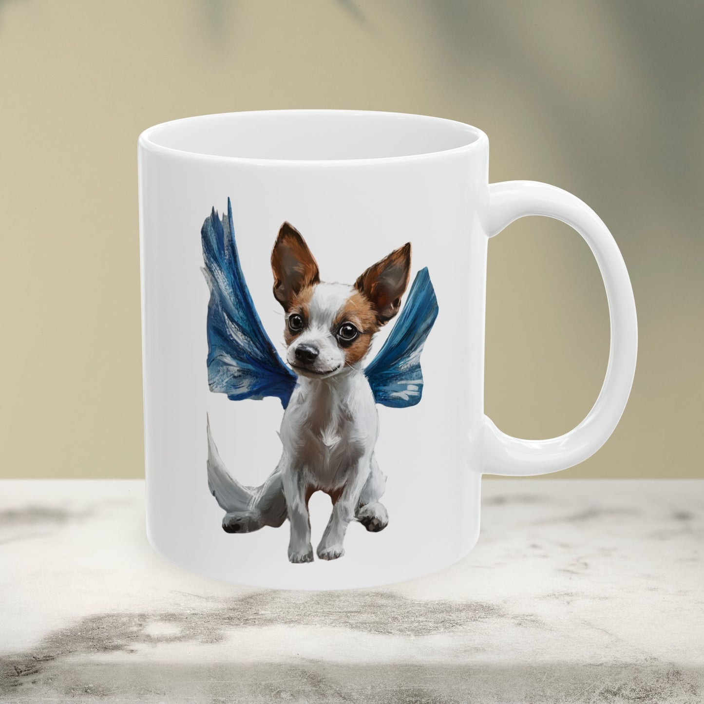 Adorable Winged Puppy Ceramic Mug - 11oz & 15oz