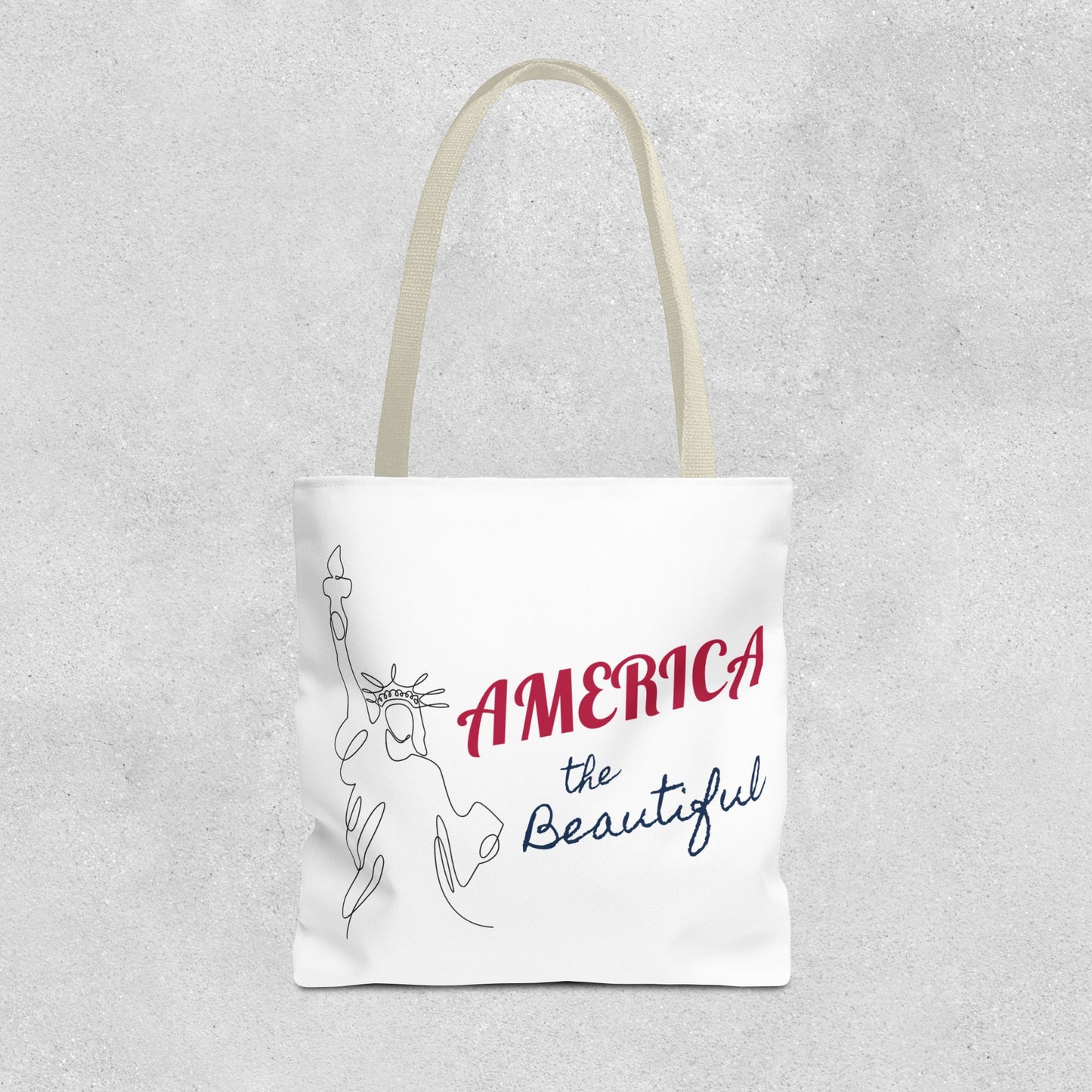 America the Beautiful Patriotic Tote Bag