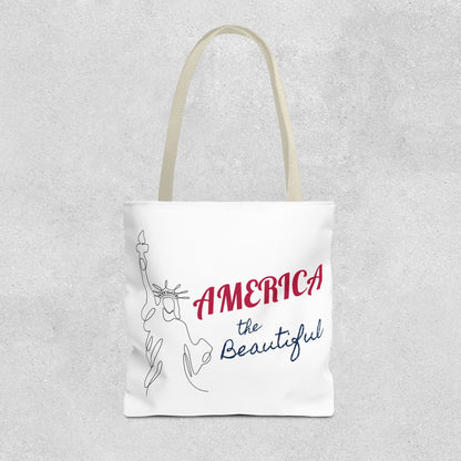 America the Beautiful Patriotic Tote Bag