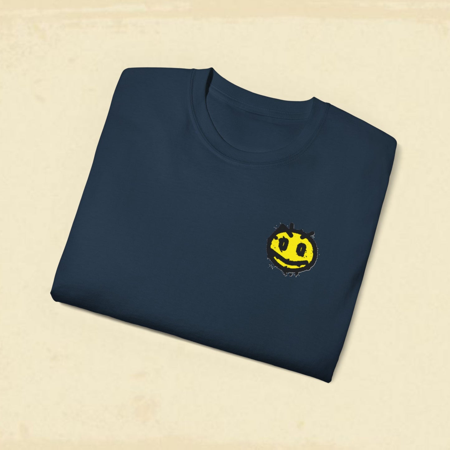 Irritated Smiley Face Cotton Tee