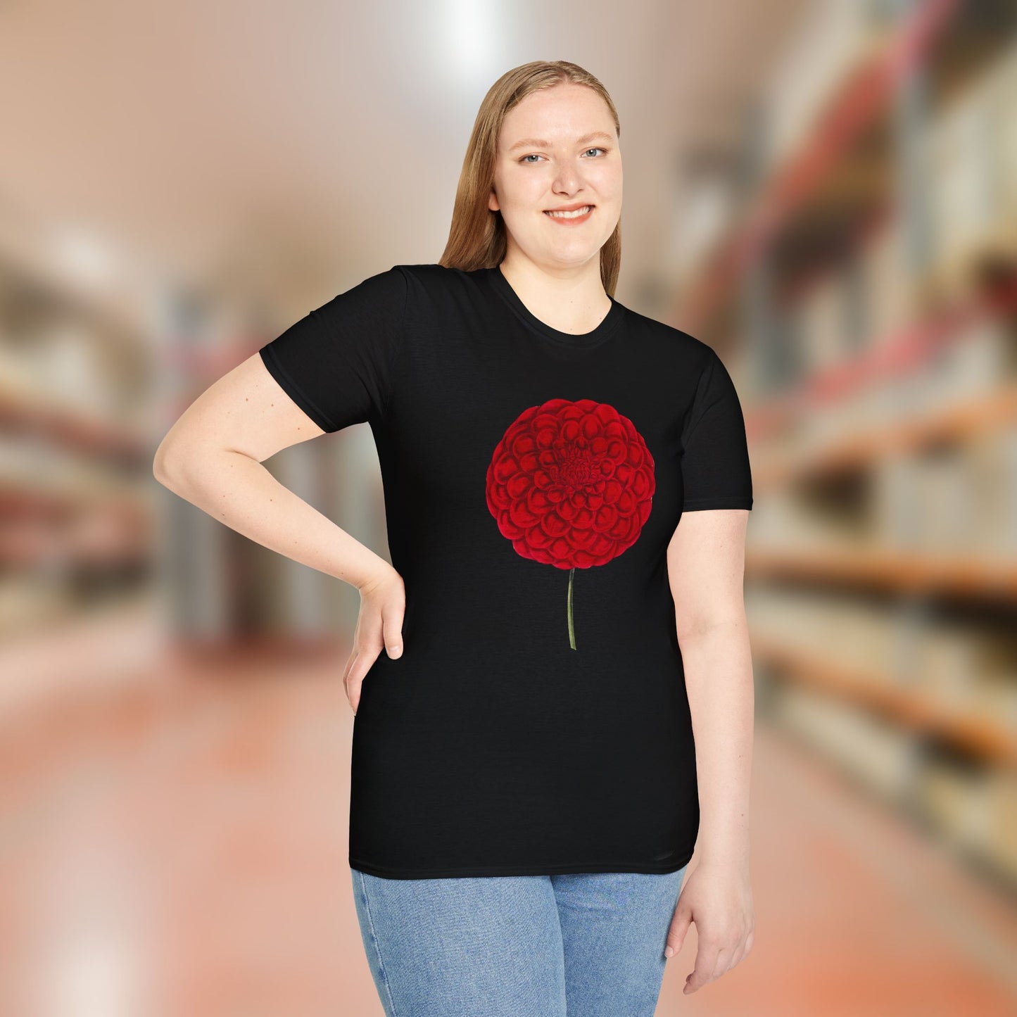 Red Dahlia Softstyle T-Shirt