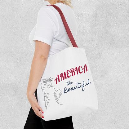 America the Beautiful Patriotic Tote Bag