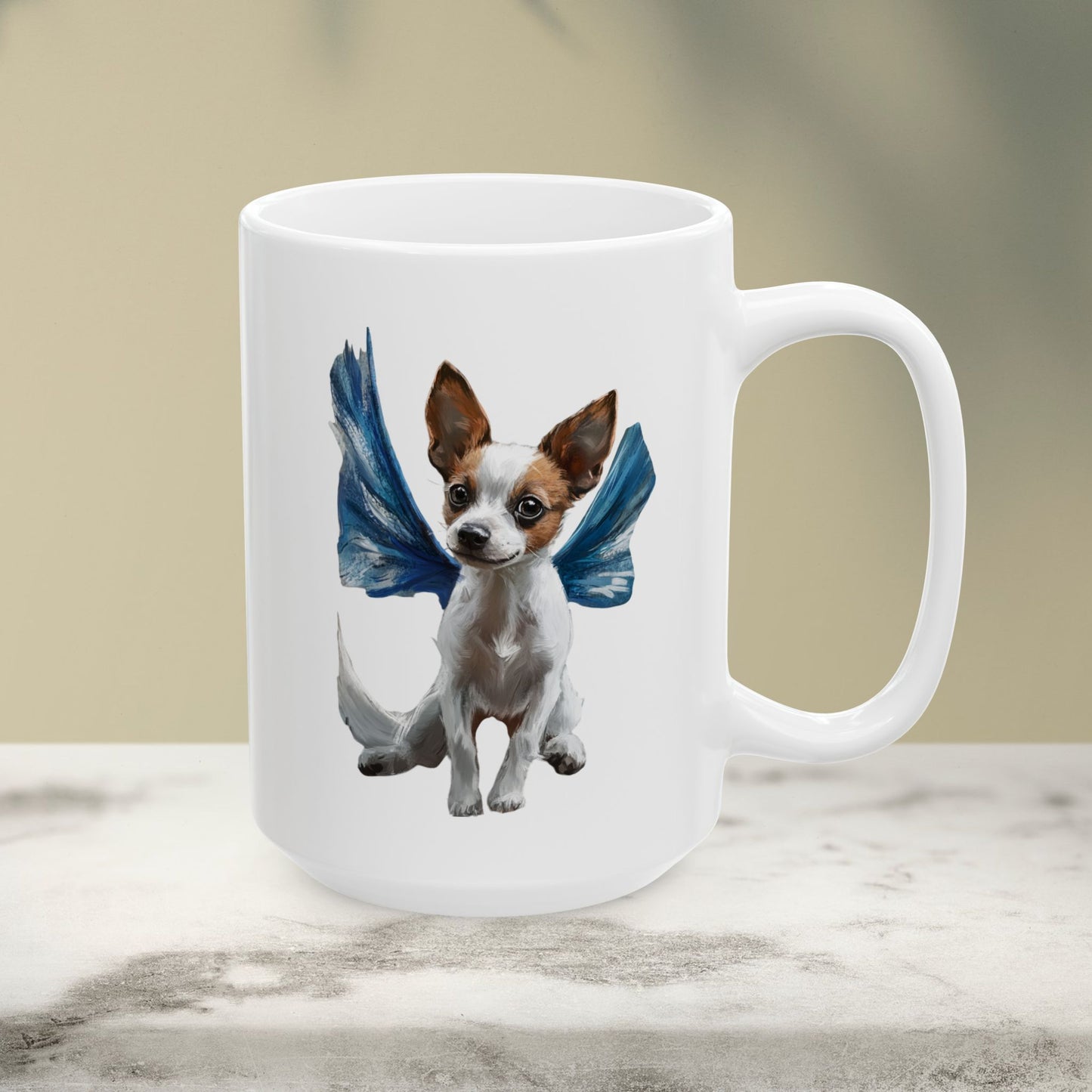 Adorable Winged Puppy Ceramic Mug - 11oz & 15oz