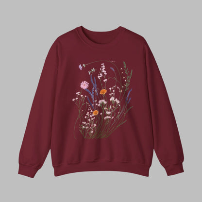 Floral Print Unisex Heavy Blend™ Crewneck Sweatshirt