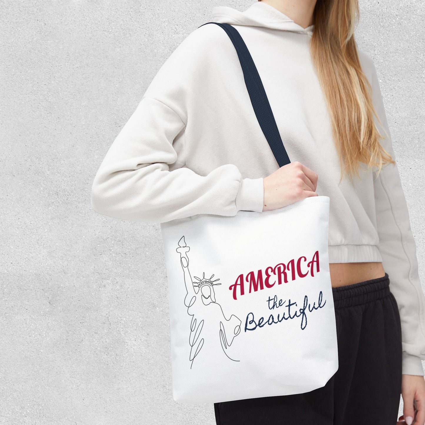 America the Beautiful Patriotic Tote Bag