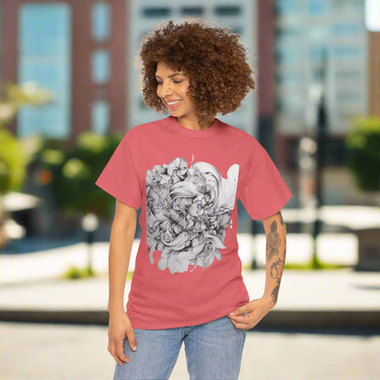 Unique Artistic Floral Unisex Heavy Cotton Tee