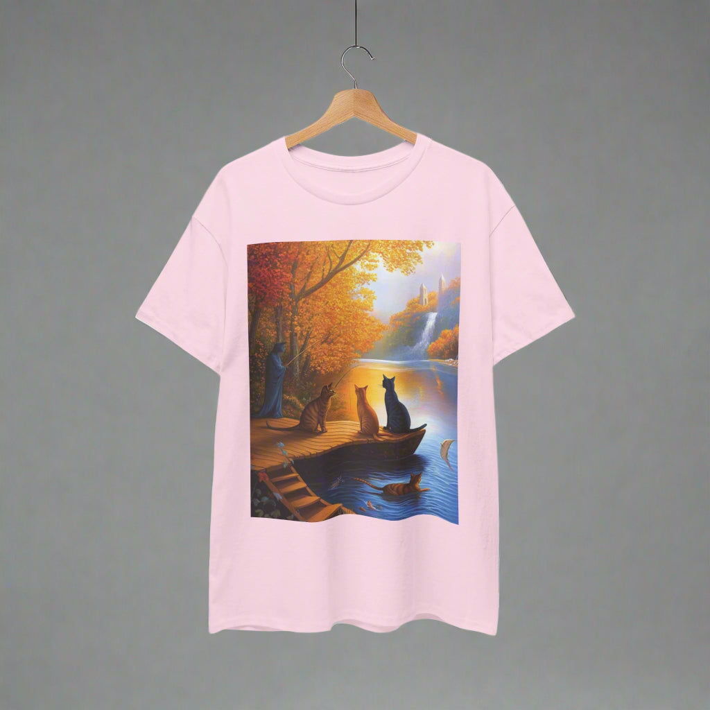 Cats at the Lake Unisex Heavy Cotton Tee