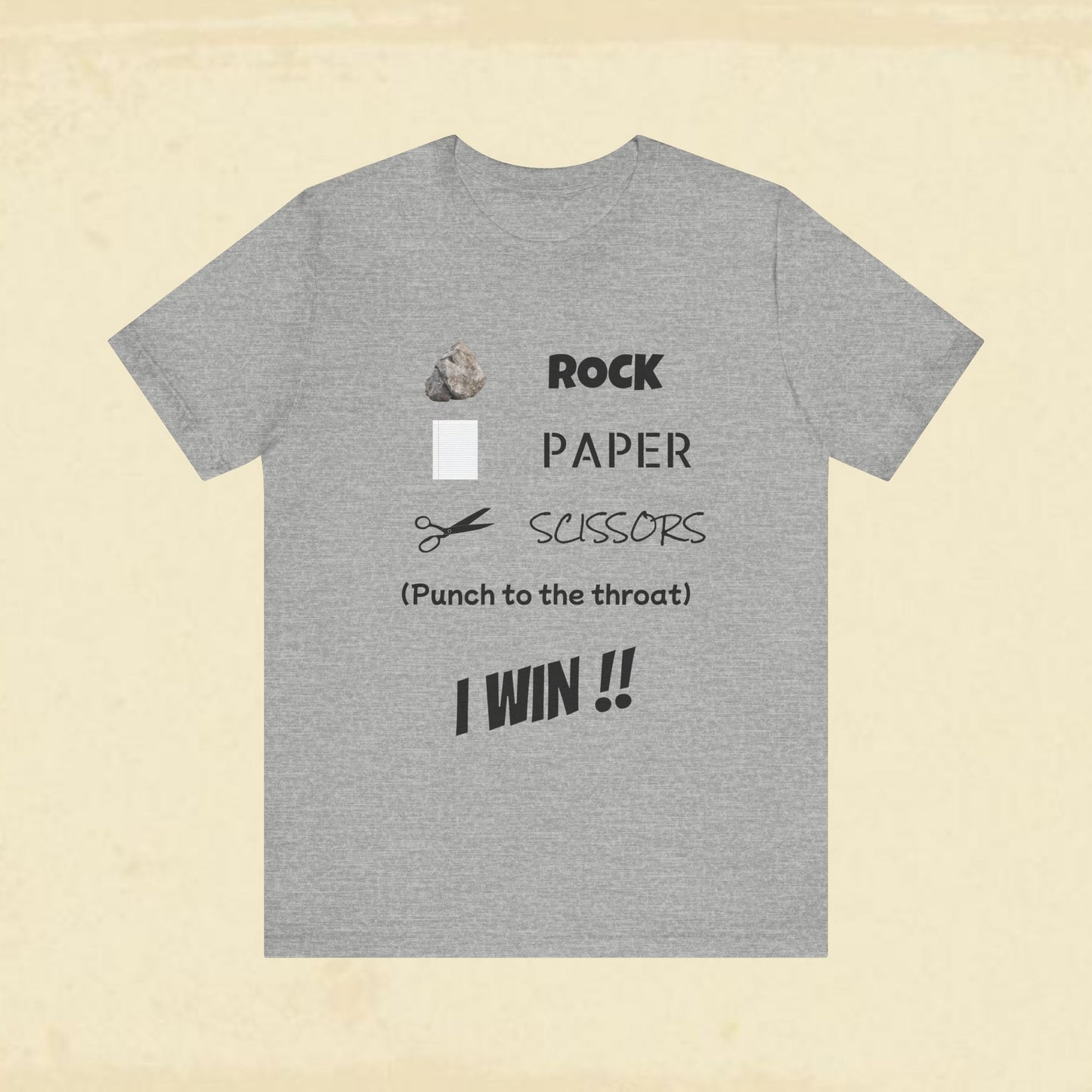 I Win! Rock Paper Scissors Tee