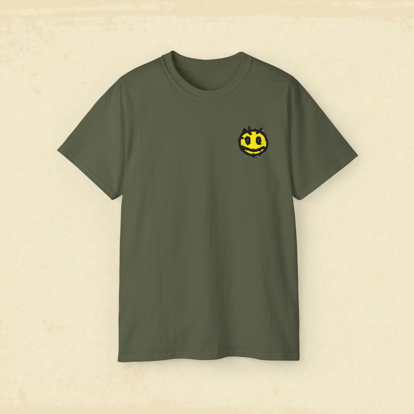 Irritated Smiley Face Cotton Tee