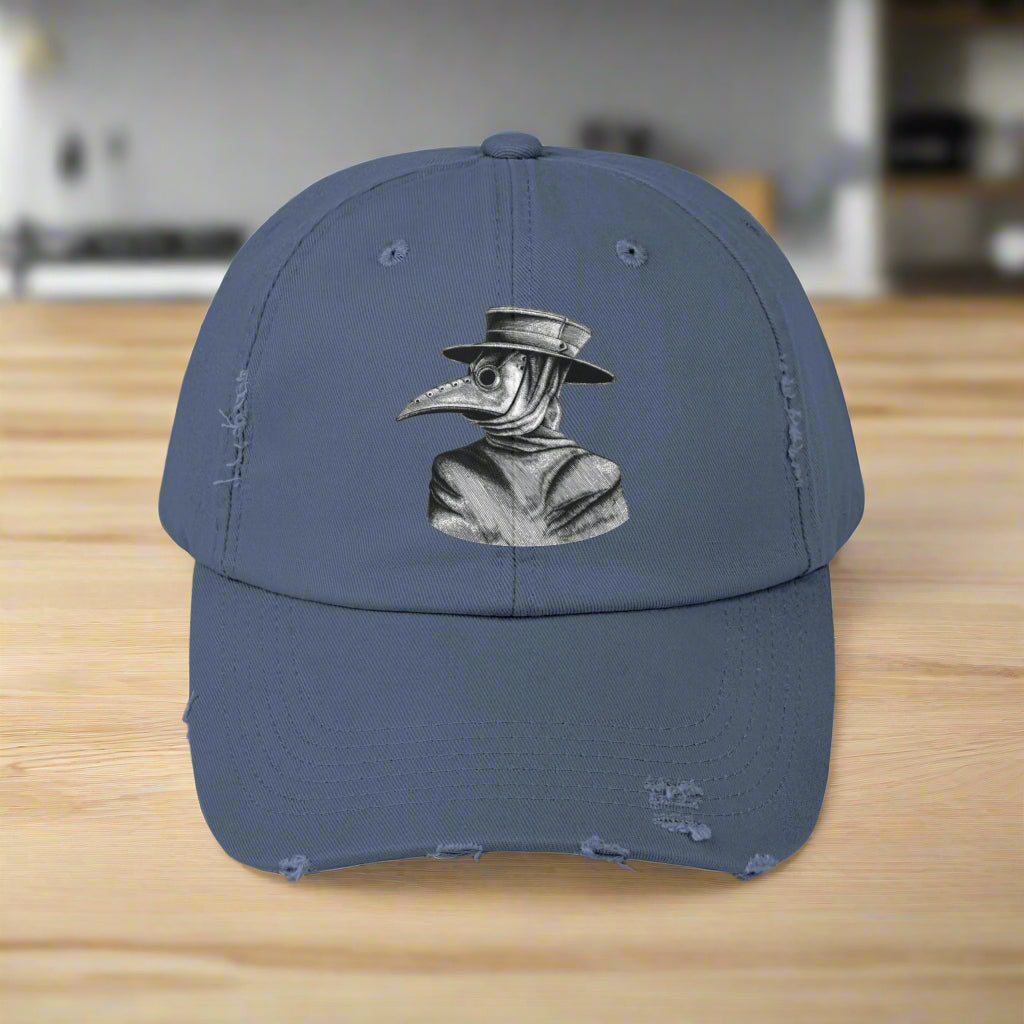 Beak Plague Mask Unisex Distressed Cap